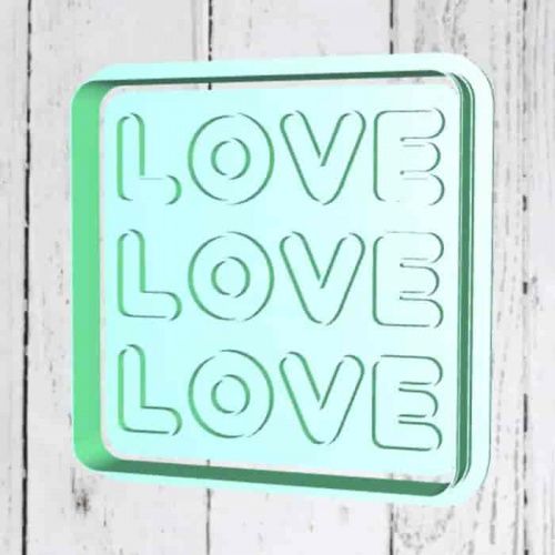 Штамп+резак «Love №2»