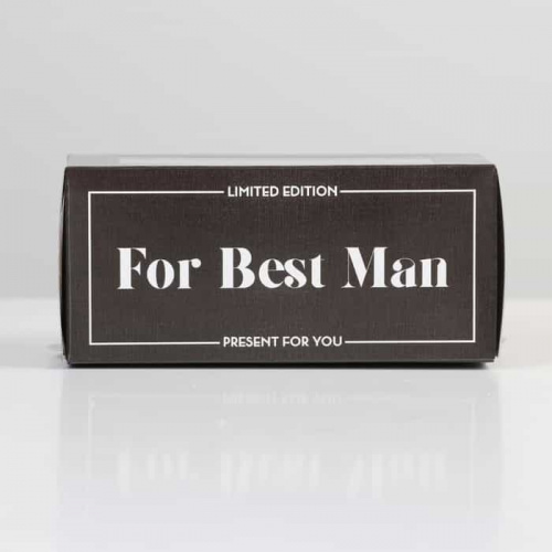 Коробка для макаронс "For best man" 12*5,5*5,5см фото 3