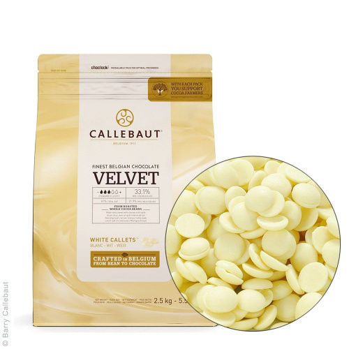 Шоколад Каллебаут Callebaut Белый Velvet 32%, 1кг.