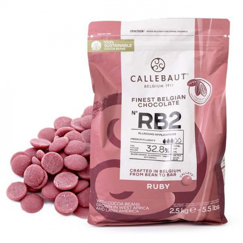 Шоколад Каллебаут Callebaut рубиновый RUBY 32,8 %, 200г Шоколад Каллебаут Callebaut рубиновый RUBY 32,8 %, 200г