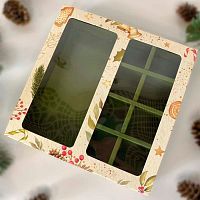 Коробка под 8 конфет и плитку "Новогодний букет" 17,7*17,8*3,8см