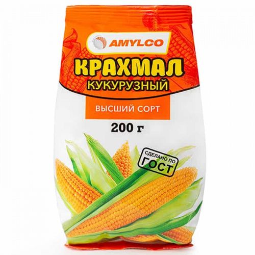 Кукурузный крахмал Amylco, 200г. Кукурузный крахмал Amylco, 200г.