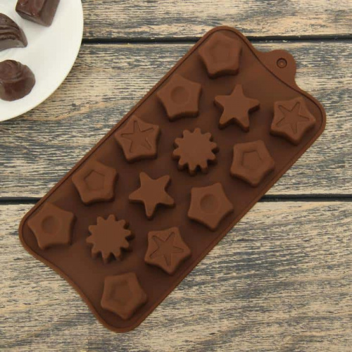 Силиконовая форма "Звезды" 20,5х10,5х1,5 см Силиконовая форма "Звезды" 20,5х10,5х1,5 см
