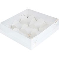 Коробка для моти с пласт. крышкой и ложементами, 9яч.,17,5*17*5,5см