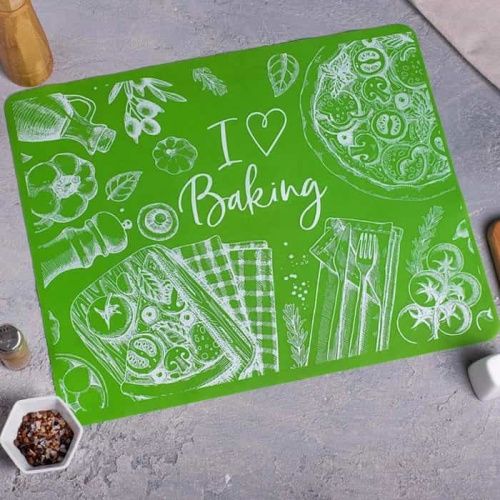 Коврик силиконовый "I love baking" 50*40см