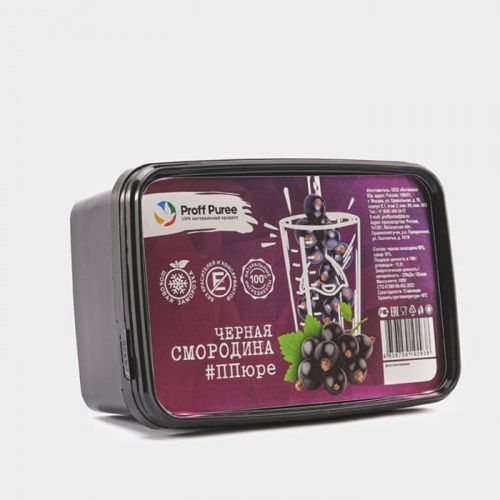 Пюре замороженное Черная смородина Proff Puree, 1кг Пюре замороженное Черная смородина Proff Puree, 1кг