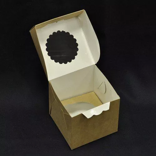 Коробка для 1 капкейка 10x10x10см Коробка для 1 капкейка 10x10x10см